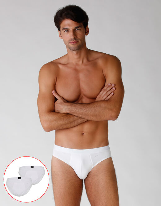 Lovable Bipack slip in cotone elasticizzato, bianco