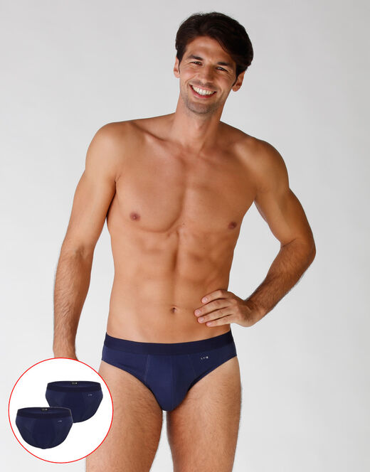 Lovable Bipack slip in cotone elasticizzato, blu