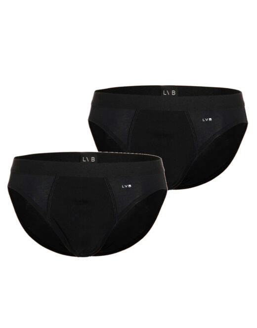 Lovable Bipack Slip In Cotone Elasticizzato, Nero