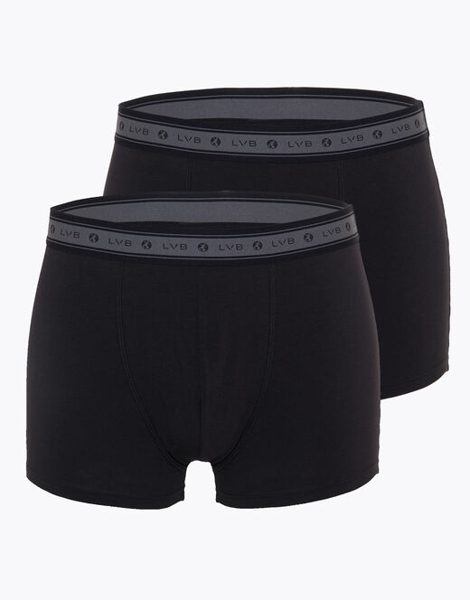 Lovable Boxer Bipack Uomo In Cotone Biologico, Nero