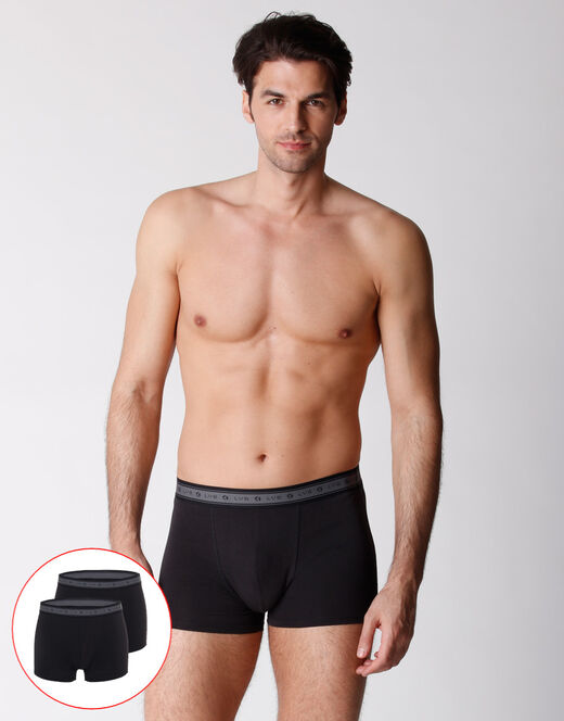 Lovable Boxer bipack uomo in cotone biologico, nero