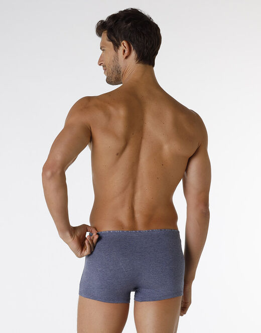 Lovable Boxer Rephined Cotton Modal, Blu Melange