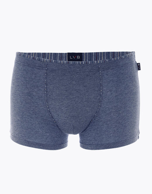 Lovable Boxer Rephined Cotton Modal, Blu Melange