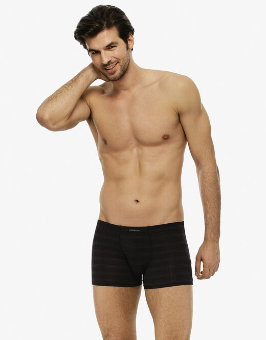 Lovable Boxer uomo in micromodal, nero