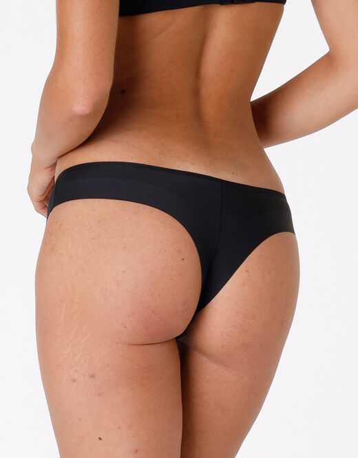 Lovable Brasiliano Invisible In Microfibra, Nero