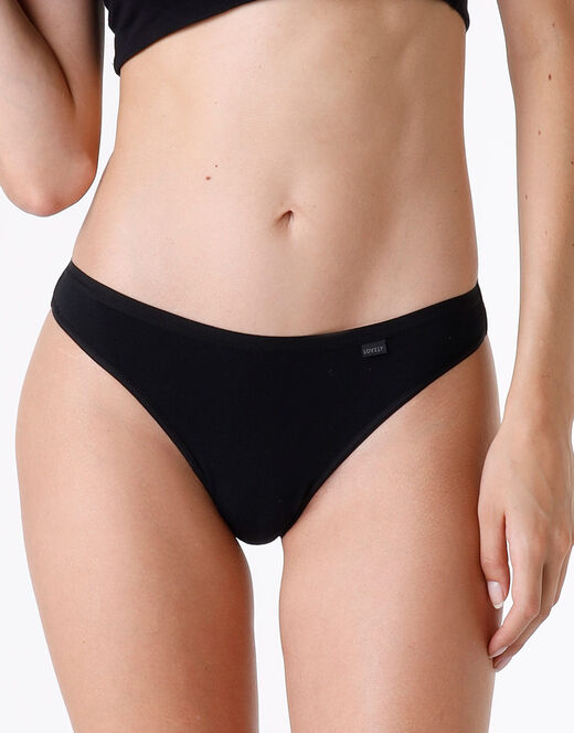 Lovable Brasiliano Lovely In Cotone Modal, Nero