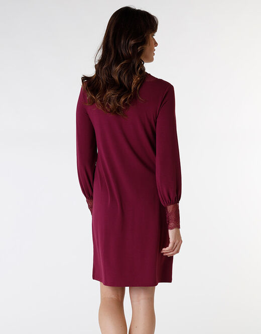 Lovable Camicia Da Notte In Jersey, Bordeaux