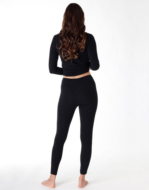 Lovable Leggings Donna In Cotone Relax&Go, Nero