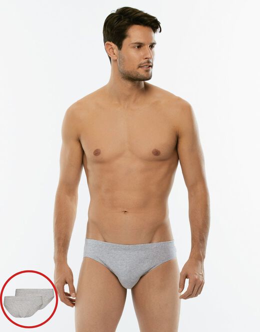 Lovable Slip bipack 100% Pure Cotton, grigio melange