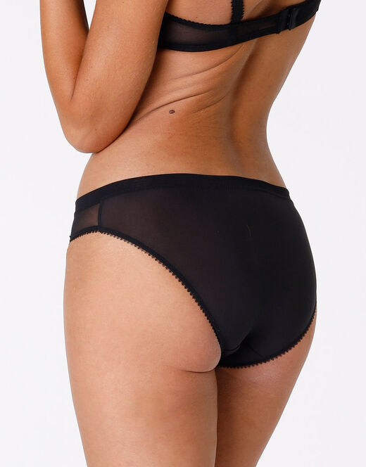 Lovable Slip Celebrity Nero In Pizzo E Tulle