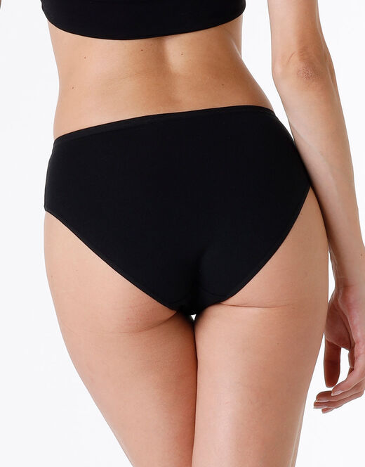 Lovable Slip Midi Lovely In Cotone Modal, Nero