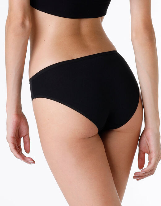 Lovable Slip Mini Lovely In Cotone Modal, Nero