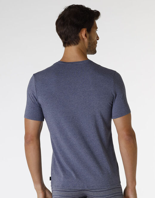Lovable T-shirt Rephined Cotton Modal, Blu Melange