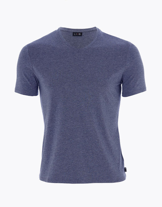 Lovable T-shirt Rephined Cotton Modal, Blu Melange