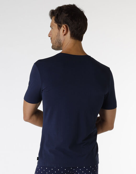 Lovable T-shirt Rephined Cotton Modal, Blu Navy