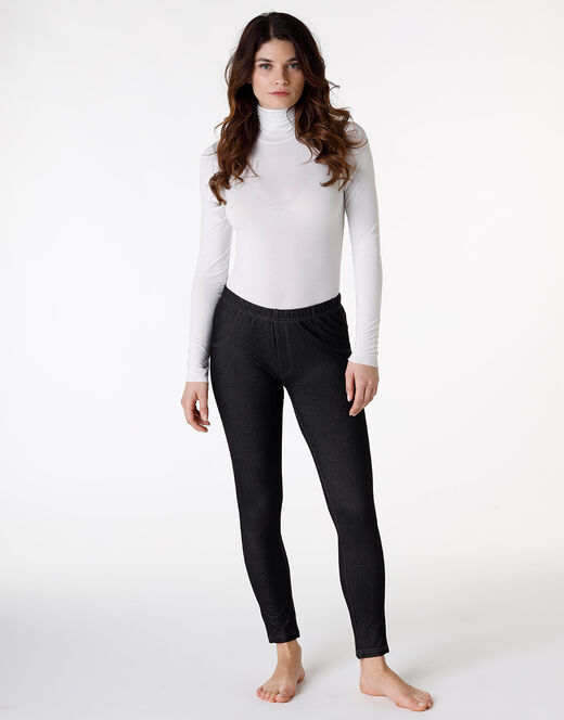 Lovable Treggings donna in cotone Relax&Go, nero