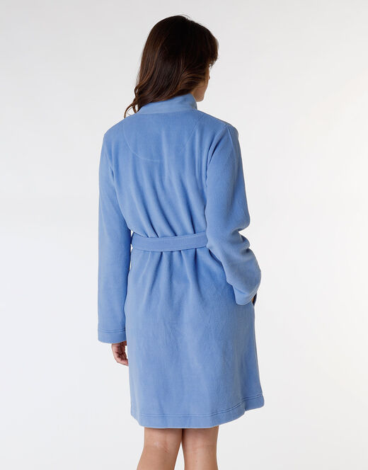 Lovable Vestaglia Aperta In Pile, Azzurro Ortensia