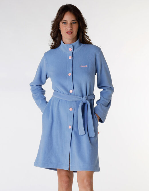 Lovable Vestaglia aperta in pile, azzurro ortensia