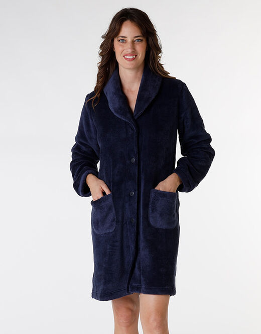 Lovable Vestaglia aperta stile pelliccia, blu