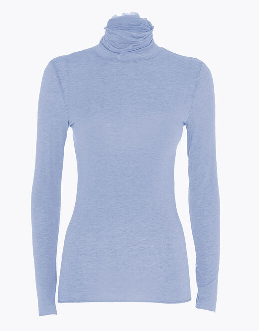 Lovable Maglia A Collo Alto E Manica Lunga In Modal E Cashmere, Ortensia