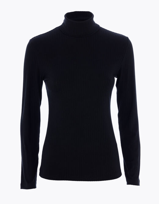 Lovable Maglia Donna A Maniche Lunghe E Collo Lupetto, Nero