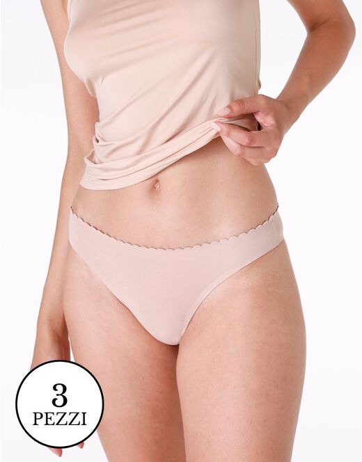 Lovable Multipack Brasiliano invisible softness, X3 nude