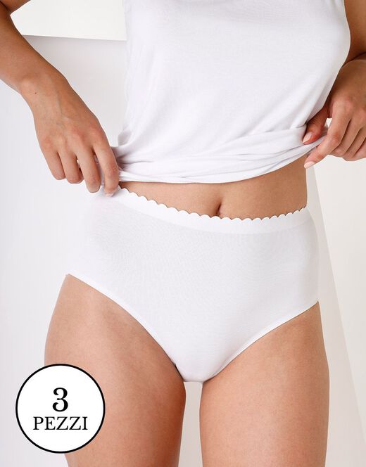 Lovable Multipack Slip alto invisible softness X3, bianco
