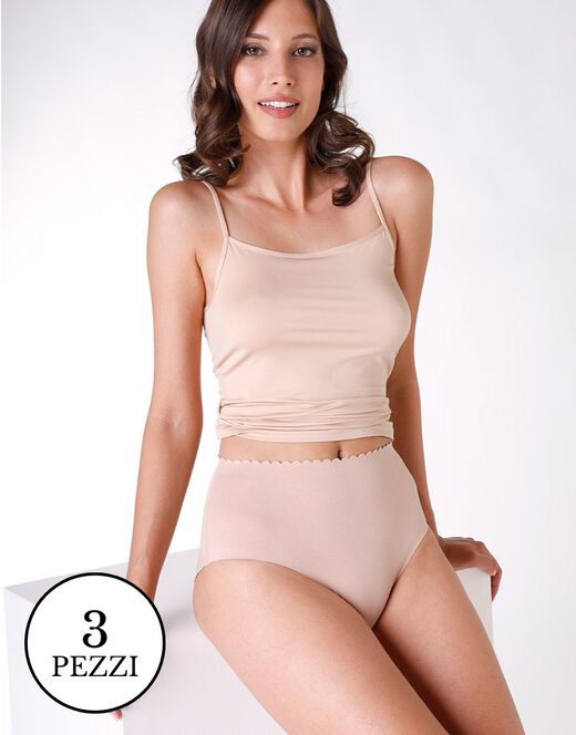 Lovable Multipack Slip alto invisible softness, X3 nude
