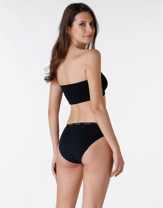 Lovable NUOVO Slip Da Ciclo Lavabile In Cotone Biologico Certificato, Colore Nero, Per Flusso Abbondante