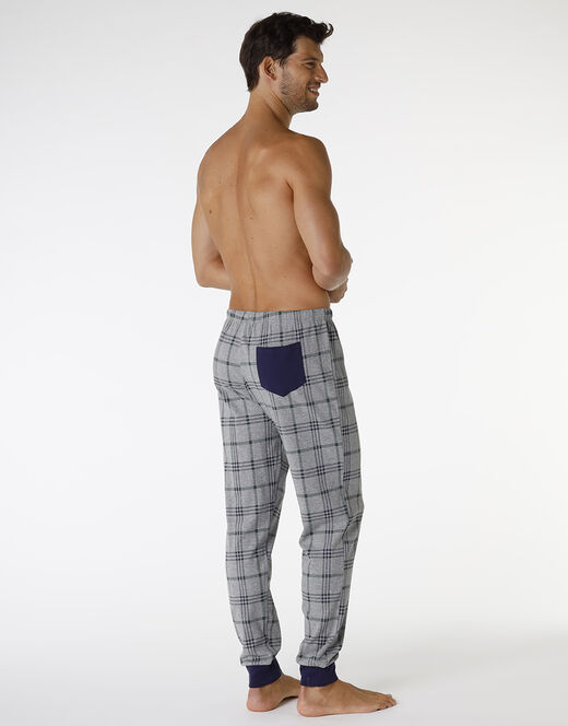 Lovable Pantalone In Interlock Di Cotone, Grigio Melange Stampato