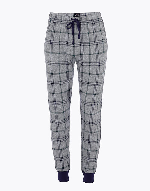 Lovable Pantalone In Interlock Di Cotone, Grigio Melange Stampato