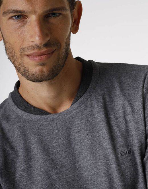 Lovable Pigiama Lungo In Interlock 290gr, Grigio Effetto Melange