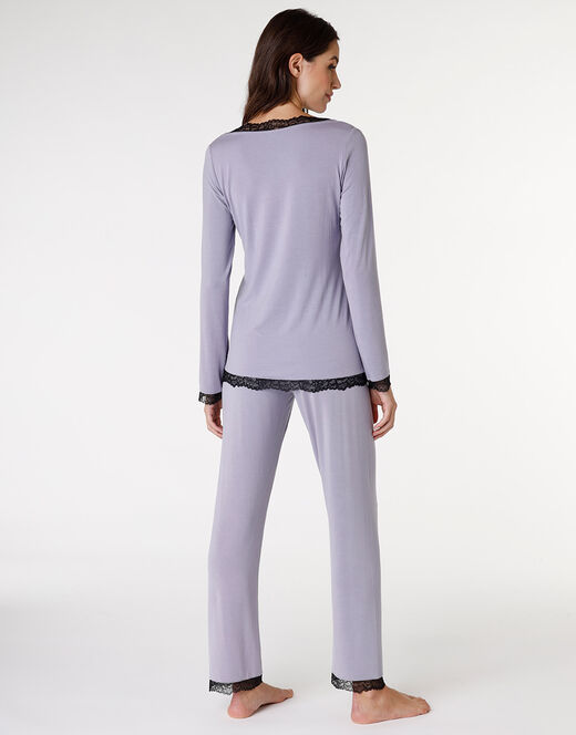 Lovable Pigiama Lungo In Jersey Di Modal, Tornado Chiaro