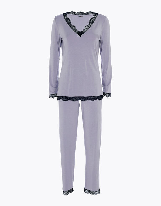 Lovable Pigiama Lungo In Jersey Di Modal, Tornado Chiaro