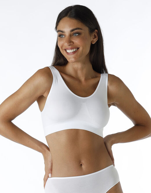Lovable Reggiseno Brassière Yoga Active Comfort A Basso Impatto, Bianco