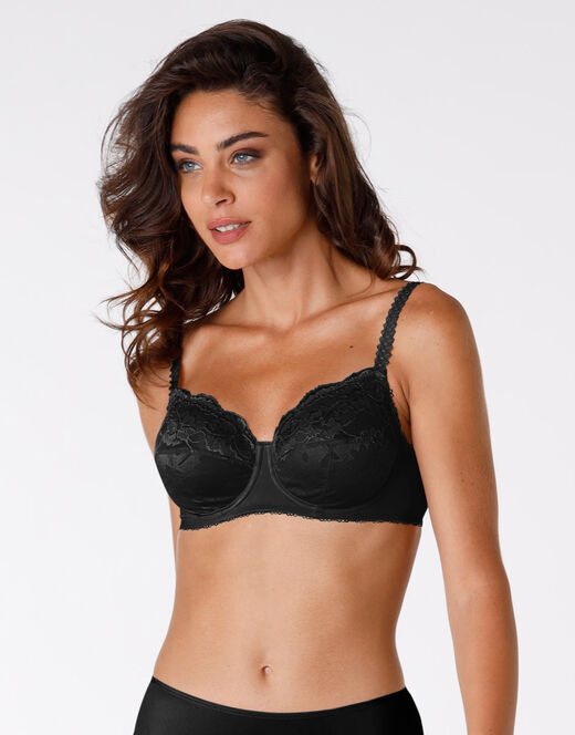 Lovable Reggiseno Con Ferretto Senza Imbottitura Exuberance, Nero, In Pizzo. Alto Sostegno