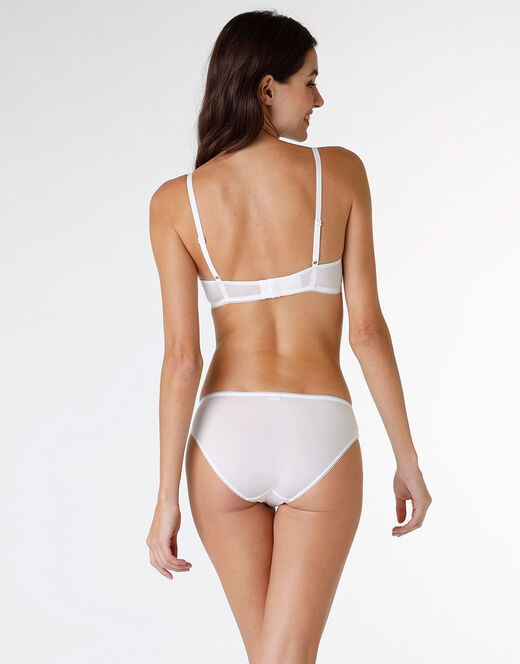 Lovable Reggiseno Con Ferretto Stylish Lace In Pizzo Elastico E Microfibra, Bianco