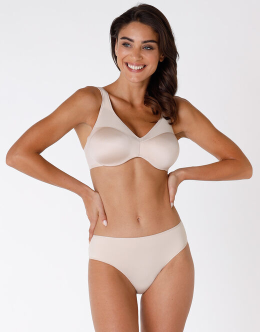 Lovable Reggiseno Ferretto Modern Shaping Minimizer In Microfibra E Tulle, Skin