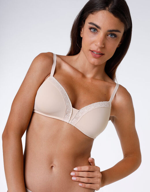 Lovable Reggiseno senza ferretto leggermente imbottito Sensual Touch skin, in morbida microfibra. Comfort estremo