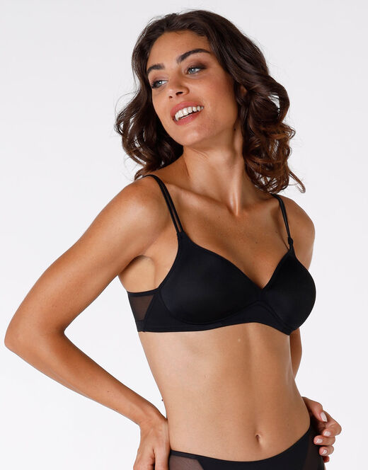 Lovable Reggiseno Senza Ferretto Millenium Equilibre In Microfibra, Nero