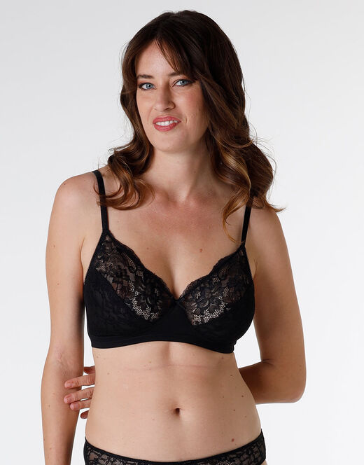 Lovable Reggiseno Senza Ferretto Sophisticated Lace In Pizzo E Tulle, Nero