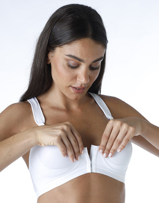 Lovable Reggiseno Sportivo Active Comfort Con Apertura Frontale Alto Impatto, Bianco