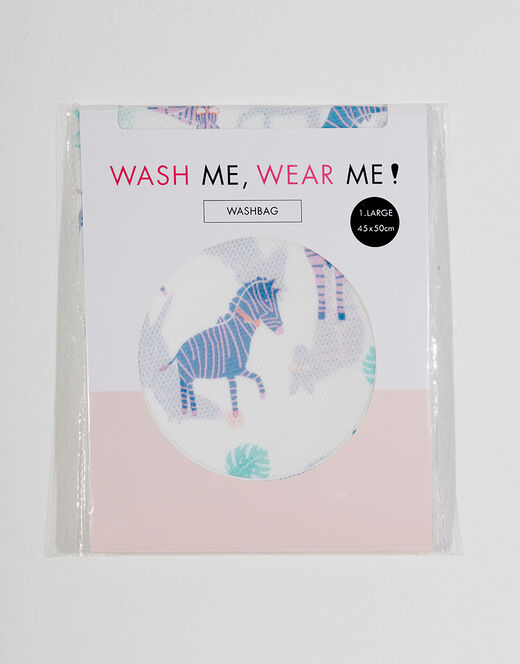 Lovable Sacchettino Lavabiancheria 45x50 Cm In Poliestere, Fantasia Con Zebre