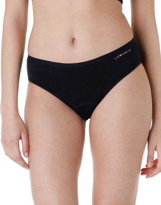 Lovable Slip Assorbente Lavabile In Cotone Elasticizzato, Nero