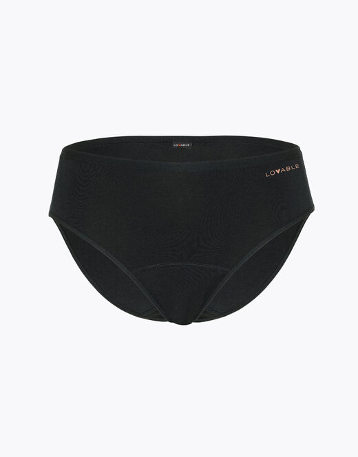 Lovable Slip Assorbente Lavabile In Cotone Elasticizzato, Nero