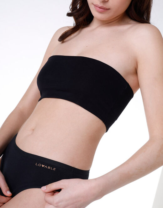 Lovable Slip assorbente lavabile in cotone elasticizzato, nero