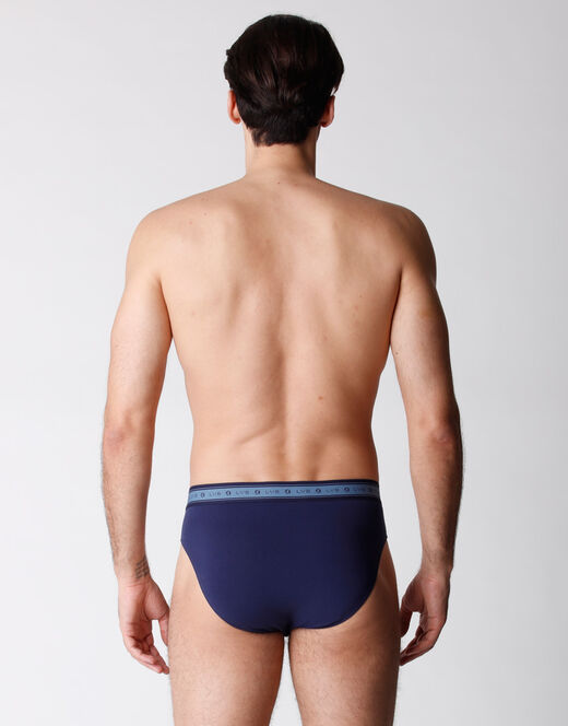 Lovable Slip Bipack Uomo In Cotone Biologico, Blu Melange