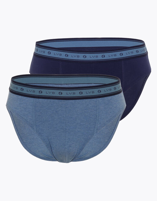 Lovable Slip Bipack Uomo In Cotone Biologico, Blu Melange