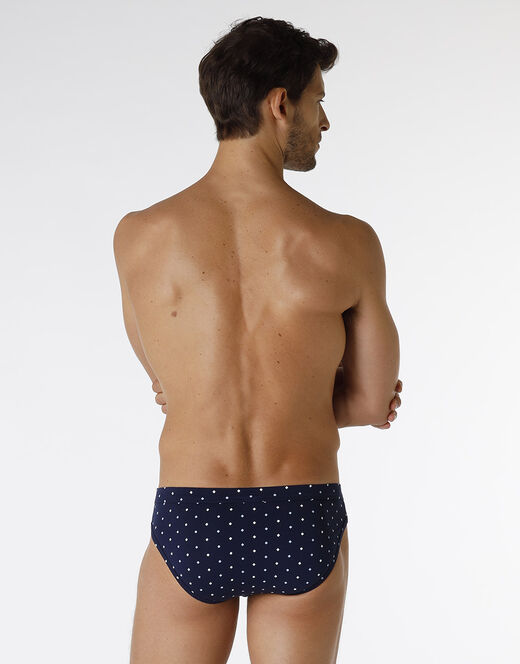 Lovable Slip Classic Cotton Modal, Blu Navy Con Stampa Geometrica
