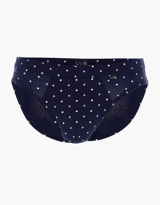 Lovable Slip Classic Cotton Modal, Blu Navy Con Stampa Geometrica